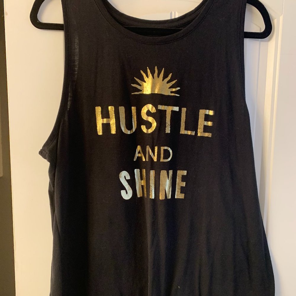 Old Navy Active Woman's Tank Top with "Hustle and Shine" Logo